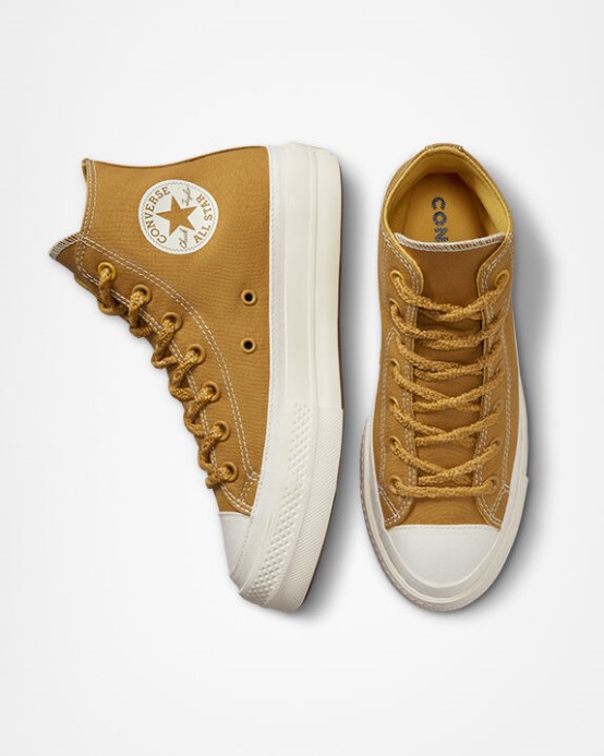 Chuck Taylor All Star Lift Platforma Tónové Plátno Pálené Med/thriftshop žltá Converse