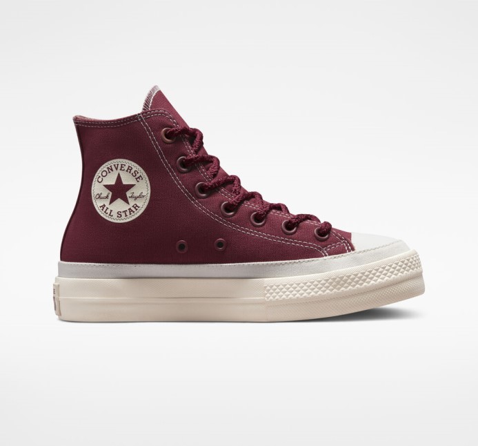 Chuck Taylor All Star Lift Platforma Tónové Plátno Converse čerešňové Videnie/sedlo/egret