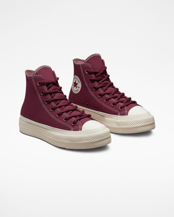 Chuck Taylor All Star Lift Platforma Tónové Plátno Converse čerešňové Videnie/sedlo/egret