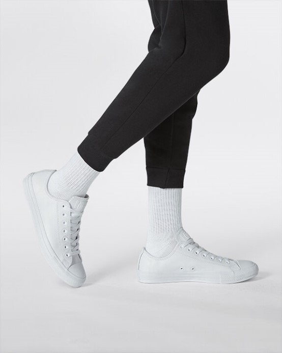 Converse Mono Biele Skľučovadlo Taylor All Star Koža