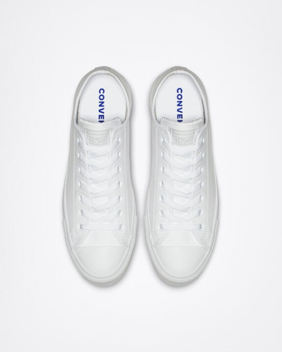 Converse Mono Biele Skľučovadlo Taylor All Star Koža