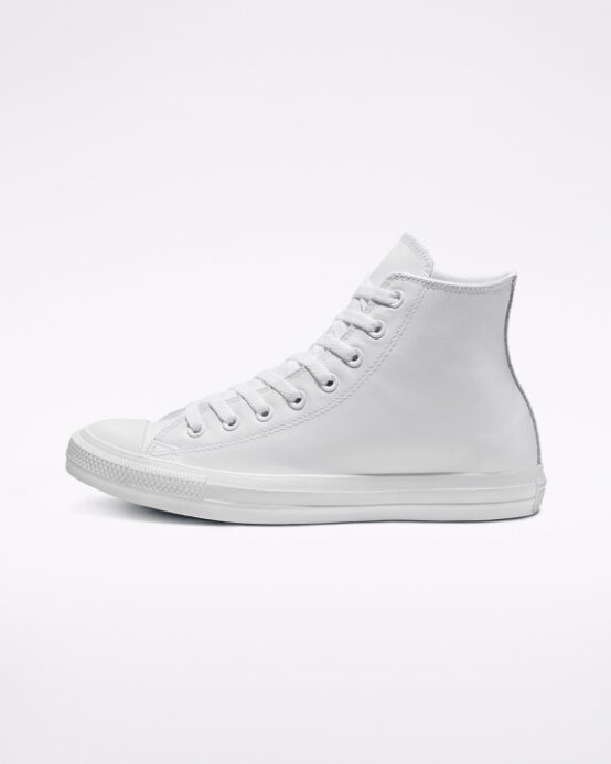 Converse Skľučovadlo Taylor Celohviezdna Koža Biela Monochromatická