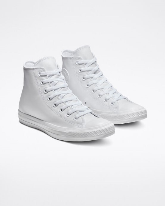 Converse Skľučovadlo Taylor Celohviezdna Koža Biela Monochromatická