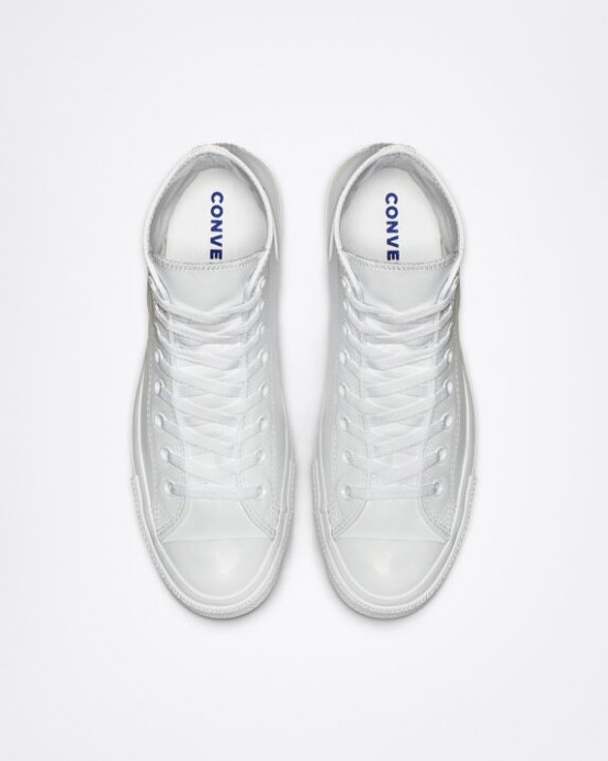 Converse Skľučovadlo Taylor Celohviezdna Koža Biela Monochromatická