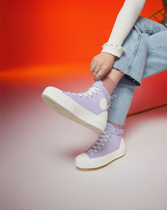 Converse Vapor Violet Skľučovadlo Taylor All Star Lift Platform Utility Strap