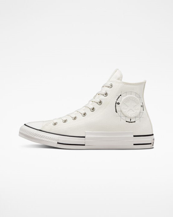 Converse Skľučovadlo Taylor All Star Grid Logo Vintage White
