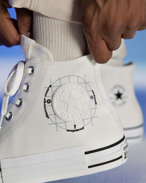 Converse Skľučovadlo Taylor All Star Grid Logo Vintage White