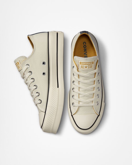 Chuck Taylor All Star Lift Platform Denim & Canvas Egret/navy/burned Honey Converse