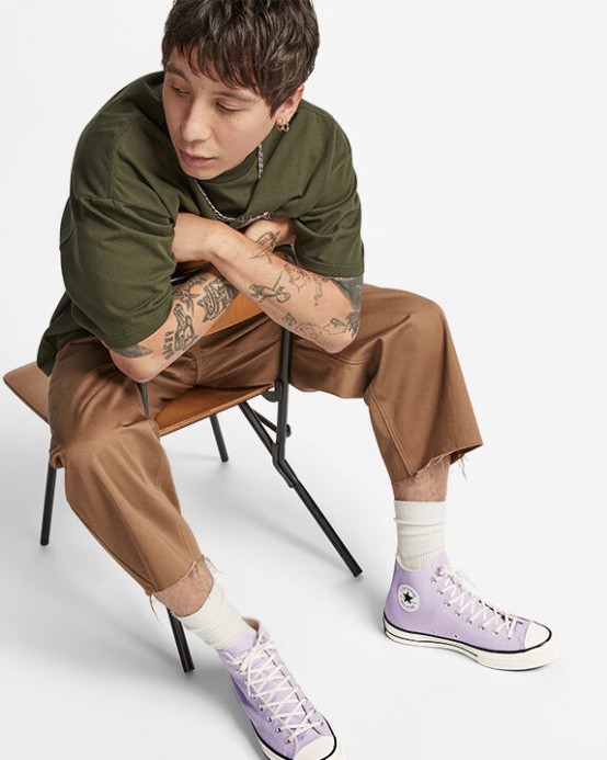 Parná Fialová/egret/čierna Converse Skľučovadlo 70 Vintage Canvas