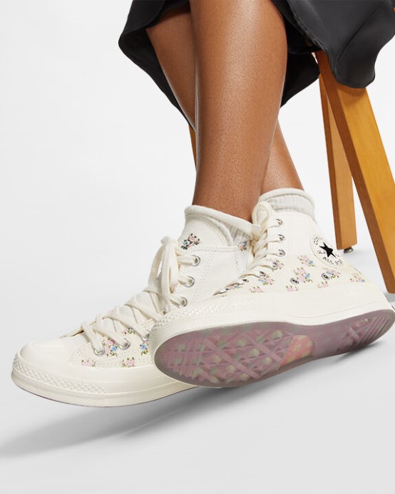 Skľučovadlo 70 Patchwork Kvetinový Converse Volavka/biela/mäkká Duna