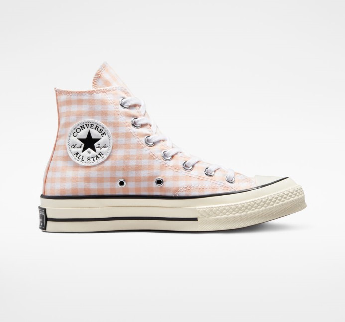 Drzý Koral/biely/egret Skľučovadlo 70 Gingham Converse