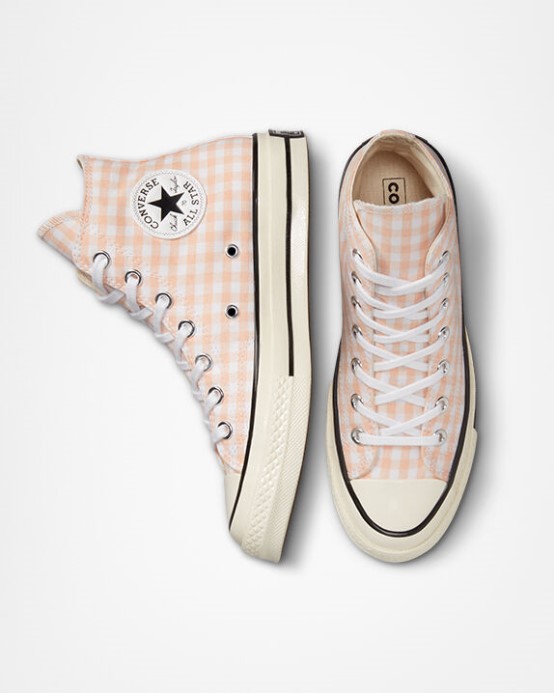 Drzý Koral/biely/egret Skľučovadlo 70 Gingham Converse