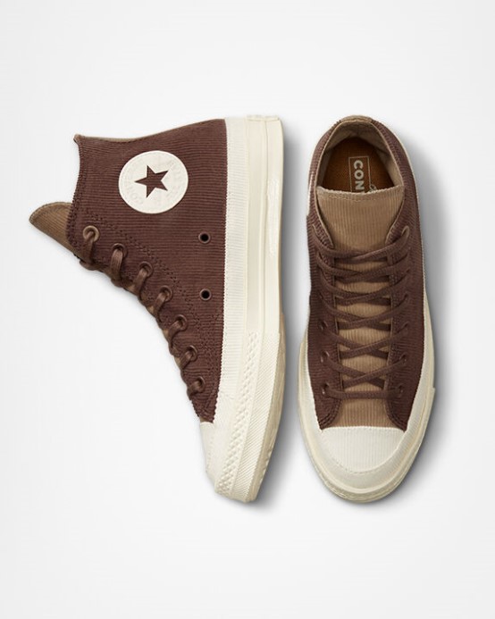 Converse Skľučovadlo 70 Stretch Manšestr Zemitá Hnedá/nomád Khaki