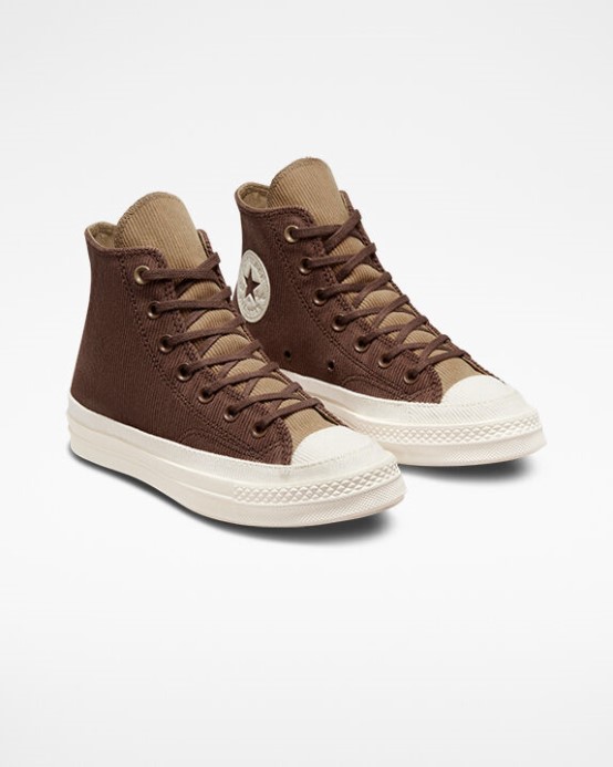 Converse Skľučovadlo 70 Stretch Manšestr Zemitá Hnedá/nomád Khaki