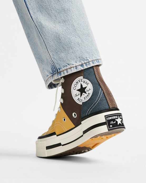 Skľučovadlo 70 Plus Materiál Mashup Converse Zemitá Hnedá/námornícka