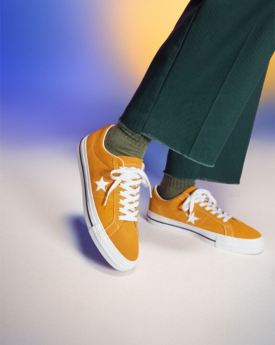Zlaté Slnečné Hodiny/biele/čierne One Star Pro Converse
