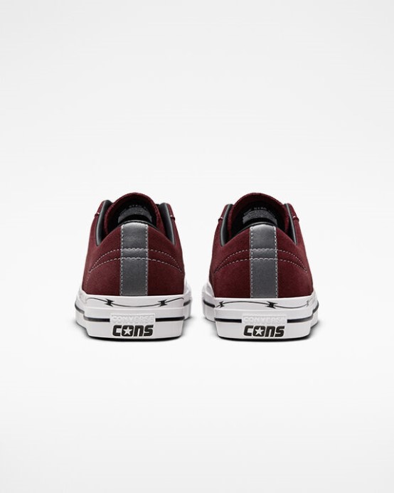 Hlboké Bordeaux/čierna/biela Converse Cons One Star Pro žiletkový Drôt