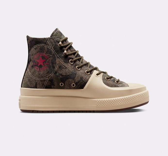 Ovsené Mlieko/pražené/trávnaté Converse Chuck Taylor All Star Konštrukt čierna Radosť