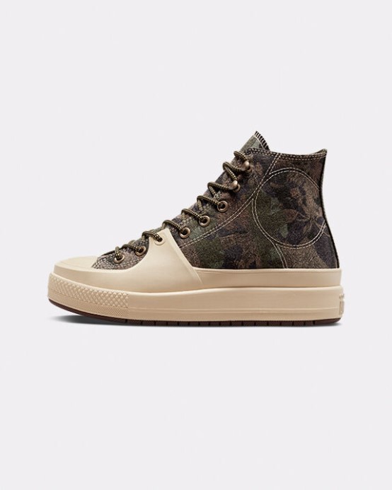 Ovsené Mlieko/pražené/trávnaté Converse Chuck Taylor All Star Konštrukt čierna Radosť