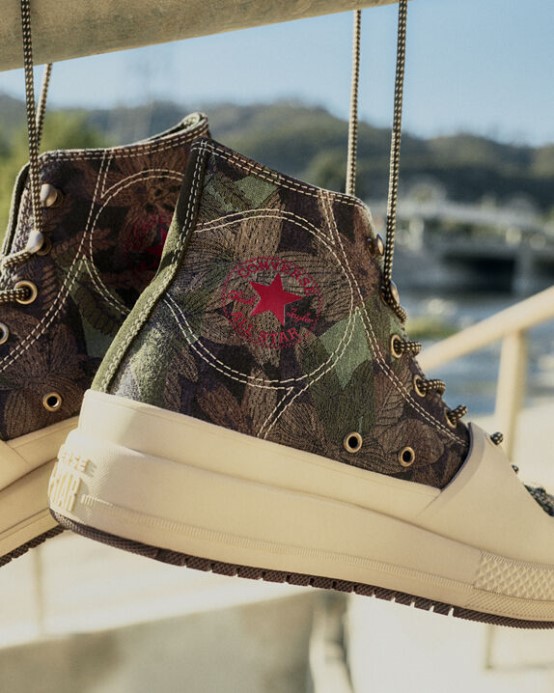 Ovsené Mlieko/pražené/trávnaté Converse Chuck Taylor All Star Konštrukt čierna Radosť