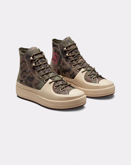 Ovsené Mlieko/pražené/trávnaté Converse Chuck Taylor All Star Konštrukt čierna Radosť