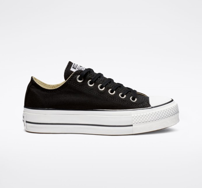 Converse Skľučovadlo Taylor All Star Lift Platform Canvas Black/white