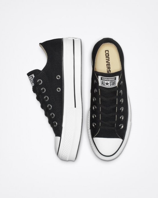 Converse Skľučovadlo Taylor All Star Lift Platform Canvas Black/white
