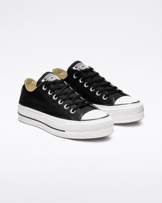 Converse Skľučovadlo Taylor All Star Lift Platform Canvas Black/white