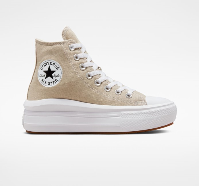 Converse Chuck Taylor All Star Move Platforma Pláž Kameň/biela