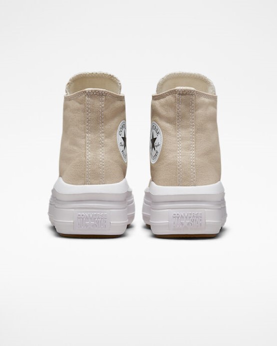 Converse Chuck Taylor All Star Move Platforma Pláž Kameň/biela
