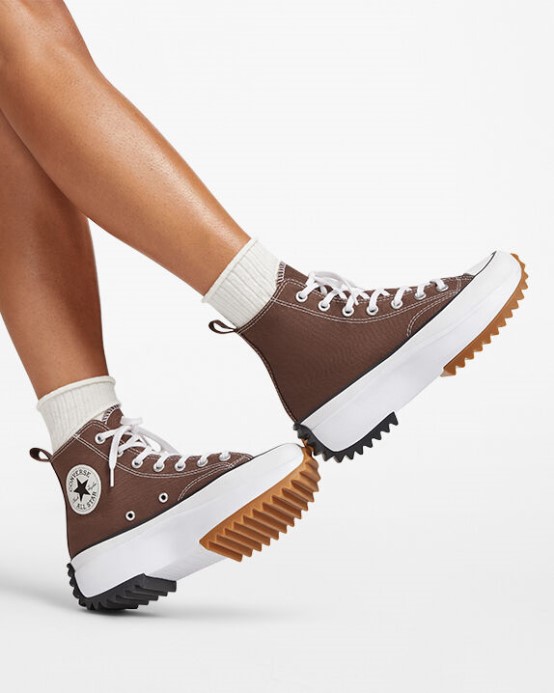 Zemitá Hnedá/čierna/biela Beh Star Hike Platforma Converse