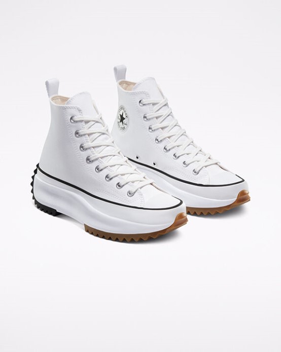Converse White/black/gum Run Star Hike Platform
