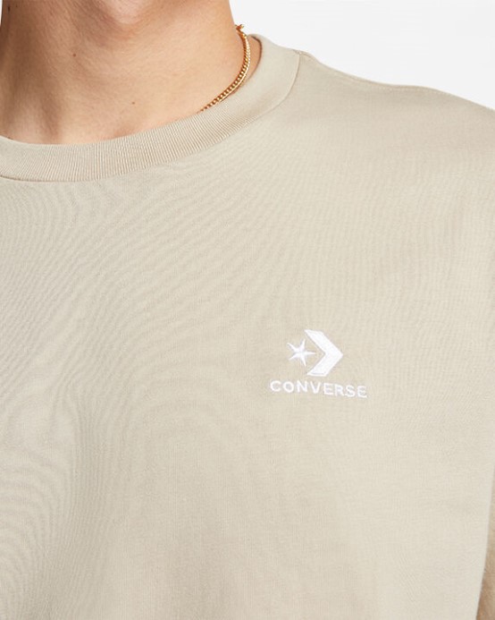 Plážový Kameň Go-to Vyšívaná Hviezda Chevron štandardné Tričko Converse