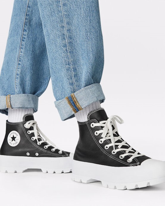 Chuck Taylor All Star Lugged Koža Converse čierna/biela