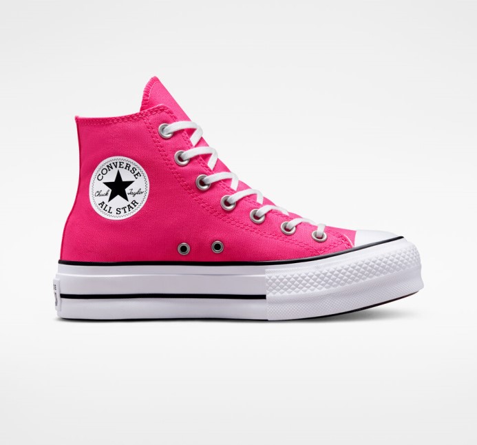 Astrálne Ružové/čierne/biele Skľučovadlo Taylor All Star Lift Platform Canvas Converse