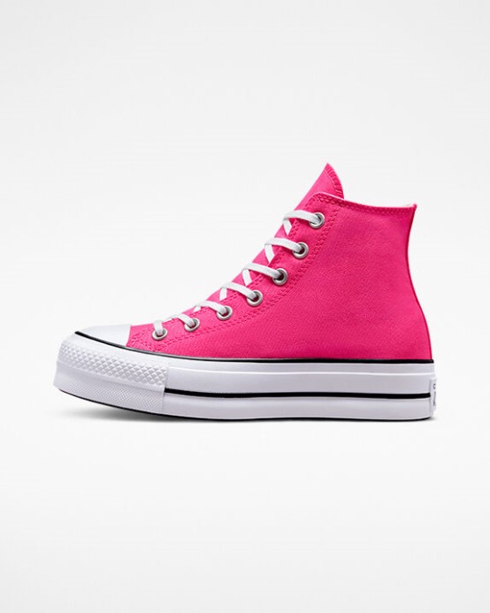 Astrálne Ružové/čierne/biele Skľučovadlo Taylor All Star Lift Platform Canvas Converse