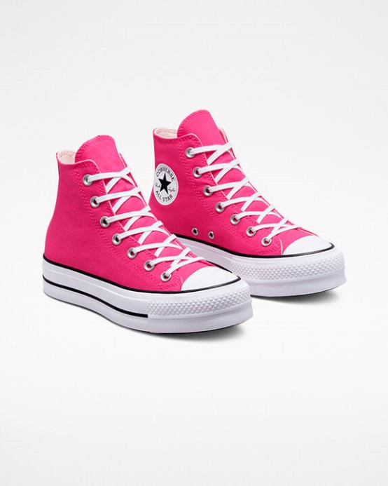Astrálne Ružové/čierne/biele Skľučovadlo Taylor All Star Lift Platform Canvas Converse