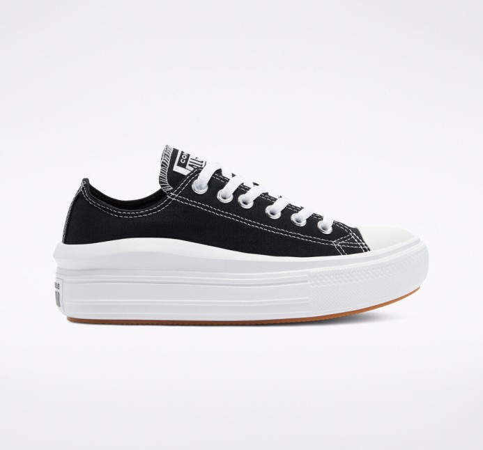 čierno/biele Converse Skľučovadlo Taylor All Star Move Platform