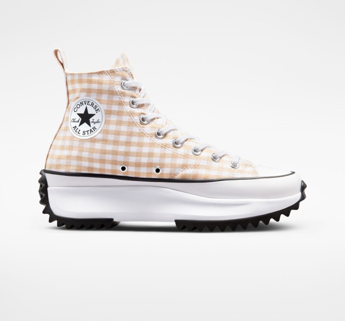 Beh Hviezda Túra Platforma Gingham Ovsené Mlieko/biela/čierna Converse