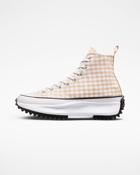 Beh Hviezda Túra Platforma Gingham Ovsené Mlieko/biela/čierna Converse