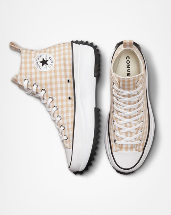 Beh Hviezda Túra Platforma Gingham Ovsené Mlieko/biela/čierna Converse