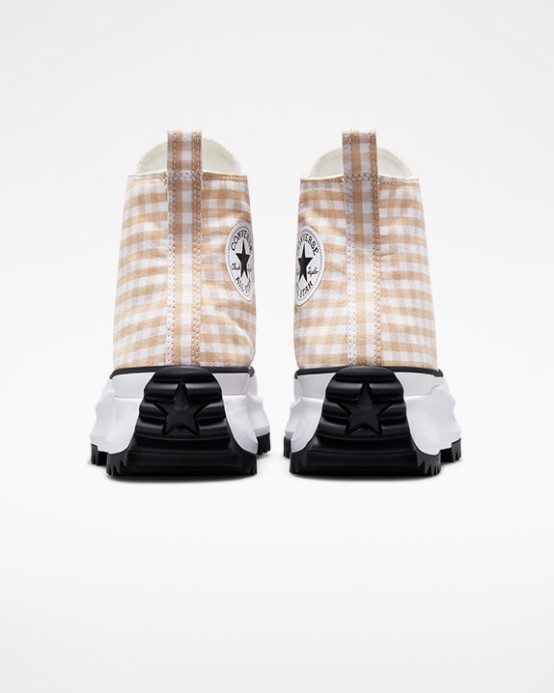 Beh Hviezda Túra Platforma Gingham Ovsené Mlieko/biela/čierna Converse