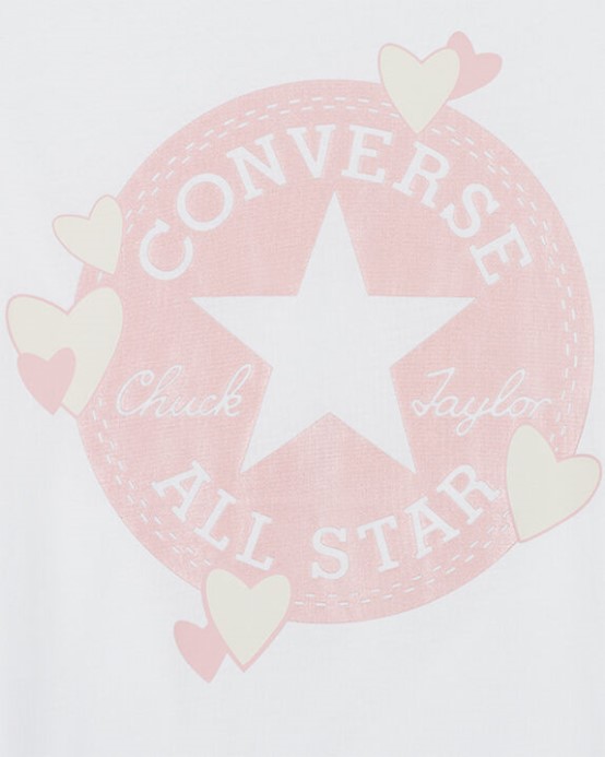 Biele Srdce All Star Patch Tričko Converse