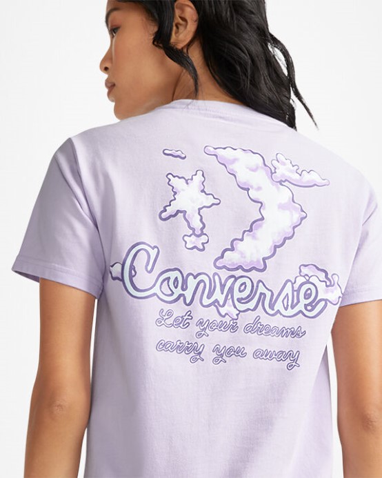 Tričko S Grafikou Converse Vapor Violet Dreamer