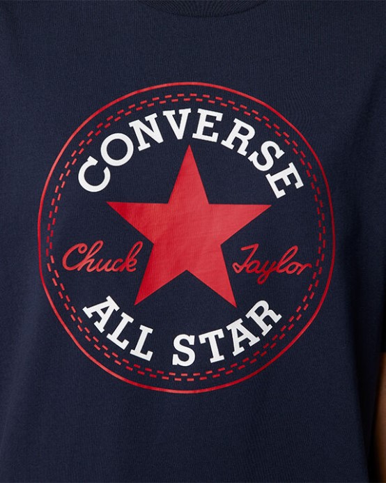 Converse Obsidián Go-to All Star Patch Tričko štandardného Strihu