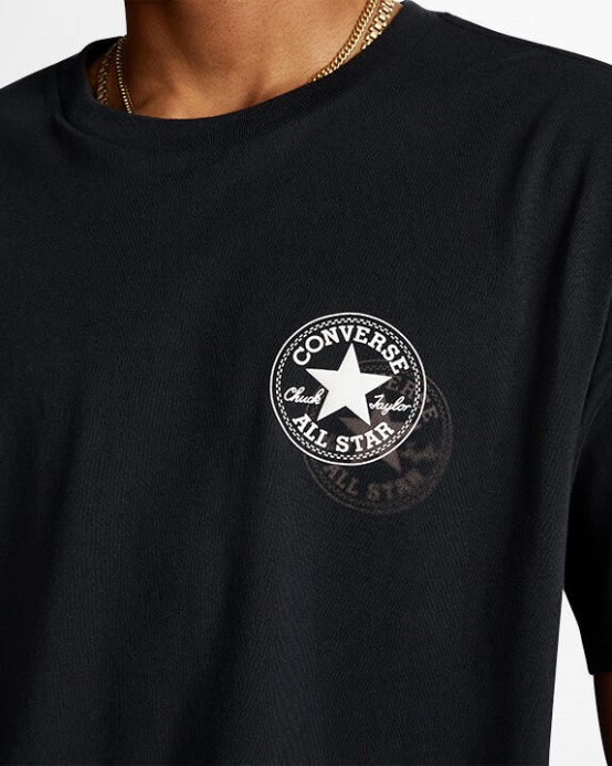 Go-to All Star Patch štandardné Tričko Converse čierne