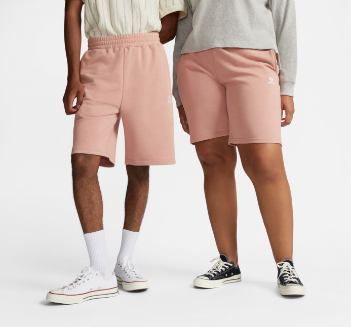 Go-to Vyšívaná Hviezda Chevron štandardný Strih Fleece Short Canyon Dusk Converse