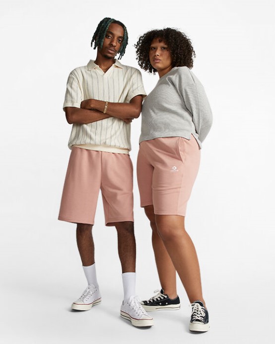 Go-to Vyšívaná Hviezda Chevron štandardný Strih Fleece Short Canyon Dusk Converse