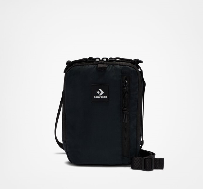 čierna Konvertibilná Crossbody Kabelka Converse