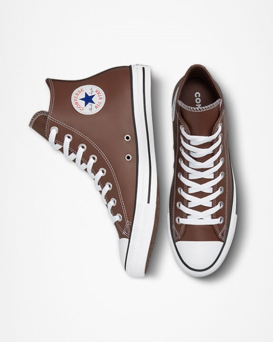 Converse Brazílsky Orech/biela/čierna Skľučovadlo Taylor All Star Umelá Koža
